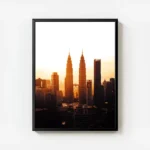 poster tours jumelles kuala lumpur avec cadre.webp