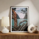 poster troncs d arbre au bord de l eau meuble.webp