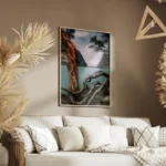 poster troncs d arbre au bord de l eau salon.webp