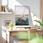 poster vague plage bureau.webp