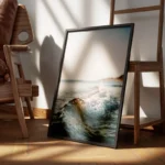 poster vague plage encadre.webp