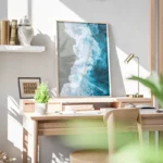 poster vagues bleu ocean bureau.webp