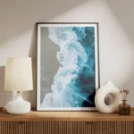 poster vagues bleu ocean meuble.webp