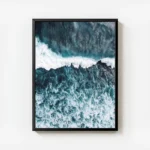 poster vagues marines dynamiques avec cadre.webp