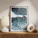 poster vagues marines dynamiques meuble.webp