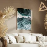 poster vagues marines dynamiques salon.webp