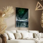 poster vagues maritimes aeriennes salon.webp