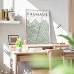 poster vagues modernes bauhaus bureau.webp
