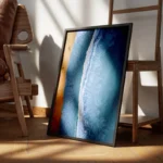 poster vagues plage encadre.webp
