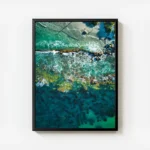 poster vagues rivage avec cadre.webp