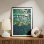 poster vagues rivage meuble.webp