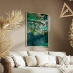 poster vagues rivage salon.webp