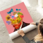 poster van gogh aux fleurs colorees au sol.webp