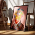 poster van gogh aux fleurs colorees encadre.webp