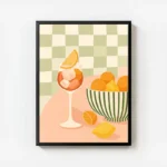 poster verre de fruit avec cadre.webp