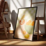 poster verre de fruit encadre.webp
