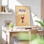 poster verre de vin bleu blanc rouge bureau.webp