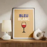 poster verre de vin bleu blanc rouge meuble.webp