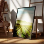 poster vignobles ensoleilles encadre.webp