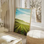 poster vignobles ensoleilles salon beige.webp
