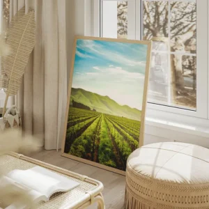 poster vignobles ensoleilles salon beige.webp