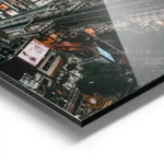 poster ville moderne nuit aluminium.webp
