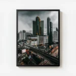 poster ville moderne nuit avec cadre.webp