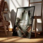 poster ville moderne nuit encadre.webp