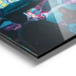 poster ville sous la pluie aluminium.webp