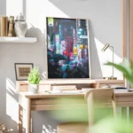 poster ville sous la pluie bureau.webp