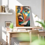 poster visage abstrait picasso bureau.webp