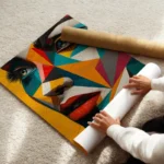poster visage abstrait picasso enroule.webp