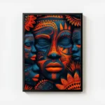 poster visage africain colore avec cadre.webp