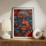 poster visage africain colore meuble.webp