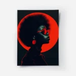 poster visage afro sur fond rouge.webp