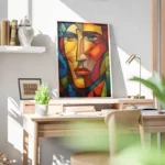 poster visage cubiste picasso bureau.webp