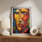 poster visage cubiste picasso meuble.webp