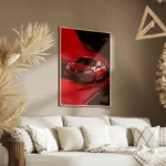 poster voiture honda rouge salon.webp