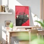 poster voiture mercedes minimaliste bureau.webp