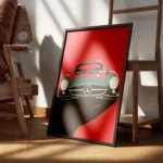 poster voiture mercedes minimaliste encadre.webp