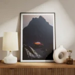 poster voiture planete sombre meuble.webp