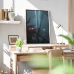 poster voiture retro futuriste bureau.webp