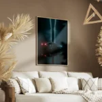 poster voiture retro futuriste salon.webp