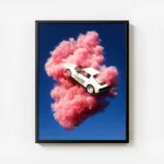 poster voiture sur nuage avec cadre.webp