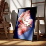 poster voiture sur nuage encadre.webp