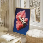 poster voiture sur nuage salon beige.webp