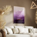 poster voiture vintage et cetace fantomatique salon.webp