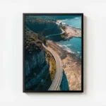 poster vue aerienne autoroute cotiere avec cadre.webp