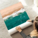 poster vue aerienne de plage au sol.webp