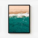 poster vue aerienne de plage avec cadre.webp